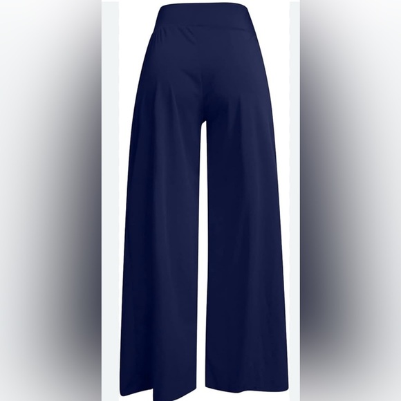 Athleta Deep Blue Wide-Leg Pants - Picture 1 of 15